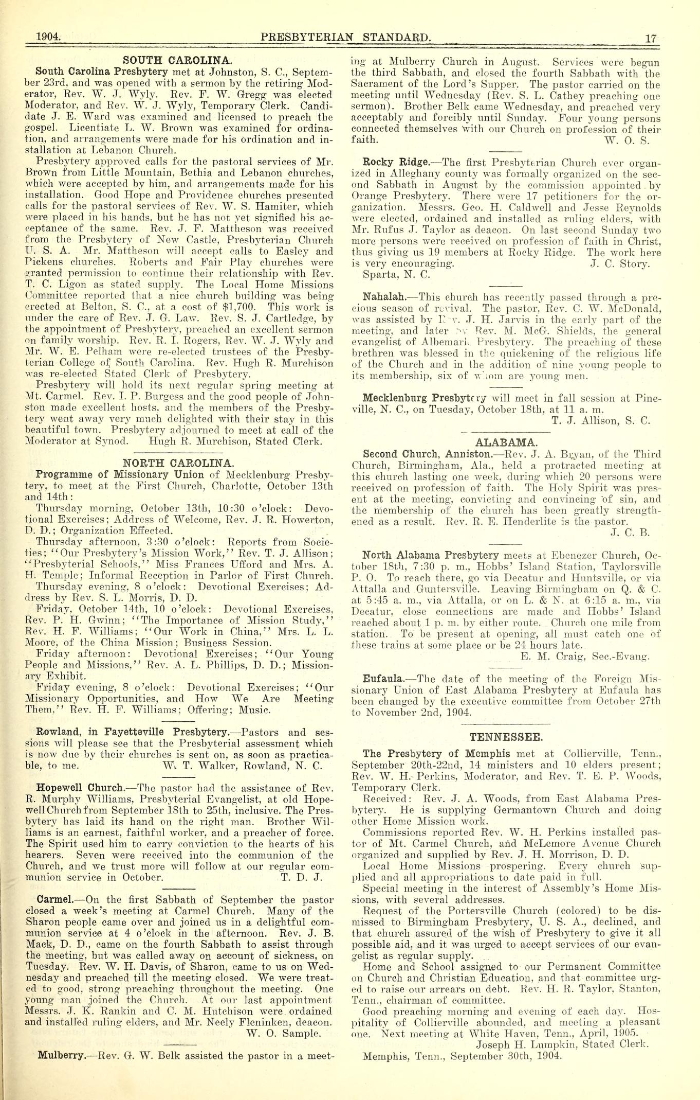 Second Church Anniston